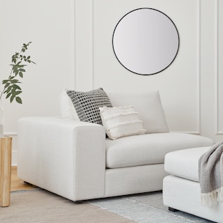 Beta 49" Left Arm Chair Module - Quartz White