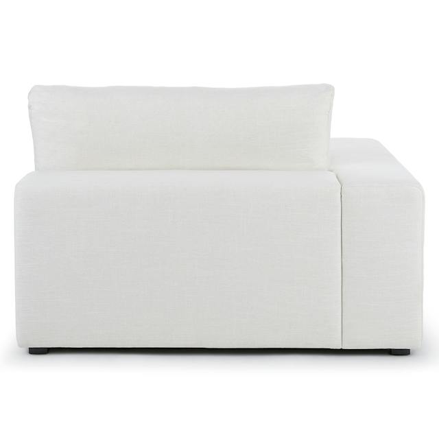 Beta Quartz White Fabric Modular Sofa Module, Left Arm | Article