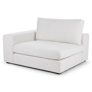 Beta 49" Left Arm Chair Module - Quartz White