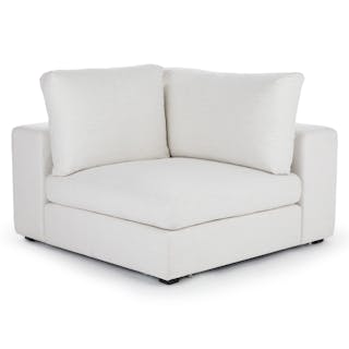 Beta 45" Corner Chair Module - Quartz White