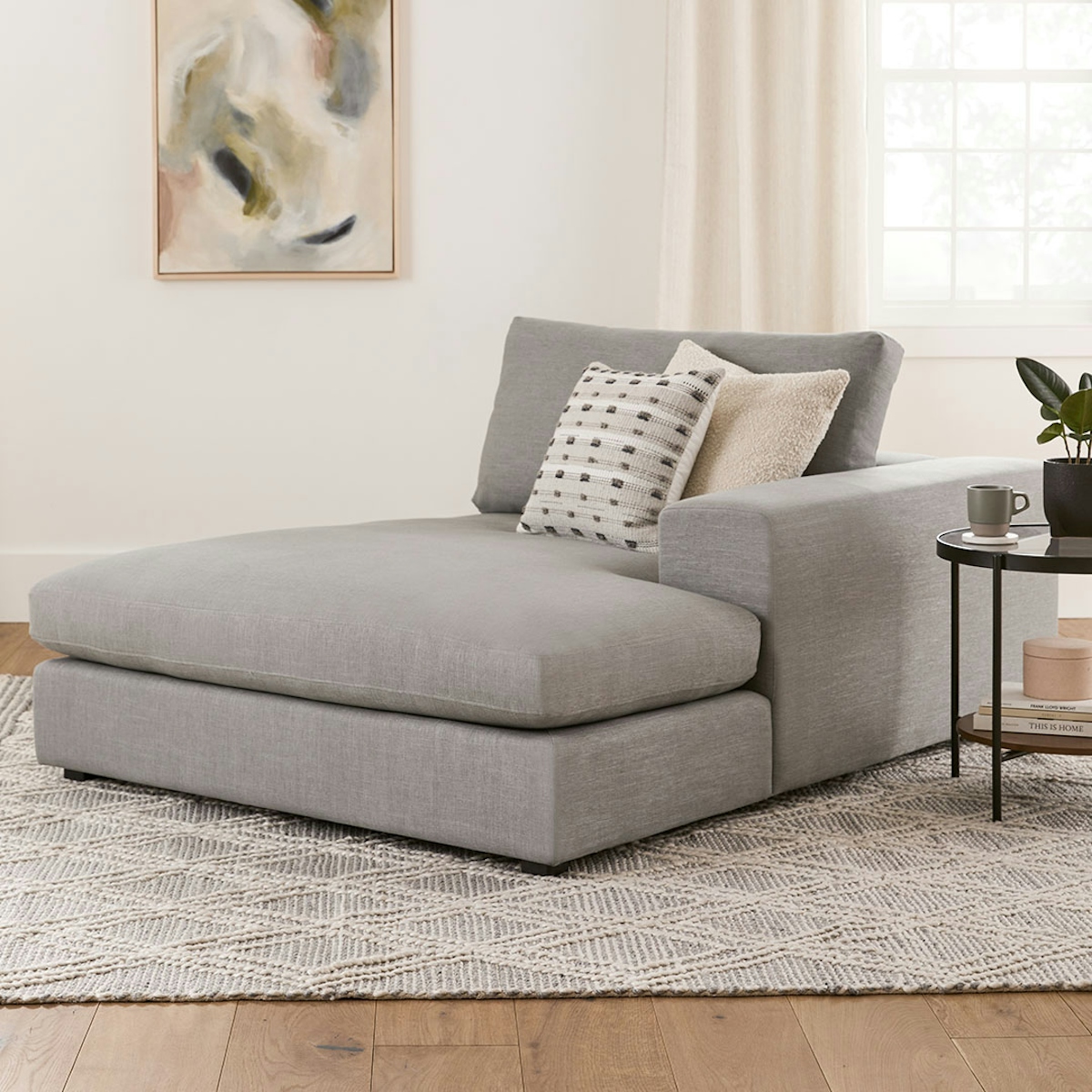 Beta Summit Gray Fabric Modular Sofa Module, Right Chaise | Article