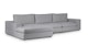 Beta Summit Gray Left Chaise Sectional - Gallery View 3 of 13.