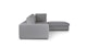 Beta Summit Gray Right Modular Sectional - Gallery View 4 of 10.