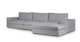 Beta Summit Gray Right Chaise Sectional - Gallery View 3 of 13.