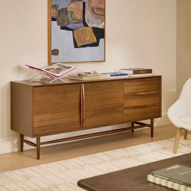 Lenia Black Walnut Wood Sideboard w/ Drawers & Cabinet | Article