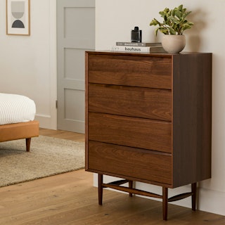 Lenia 4-Drawer Chest - Walnut