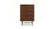 Lenia Walnut 4 Drawer Chest - Gallery View 1 of 13.