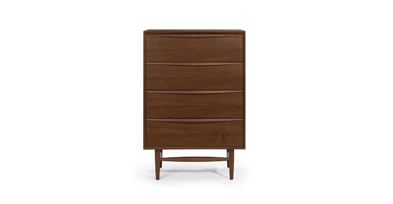 Lenia Walnut 4-Drawer Chest - Primary View 1 of 14 (Open Fullscreen View).