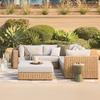 Capra 97" Outdoor Sectional Set - Beach Sand