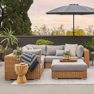 Capra 97" Outdoor Sectional Set - Beach Sand