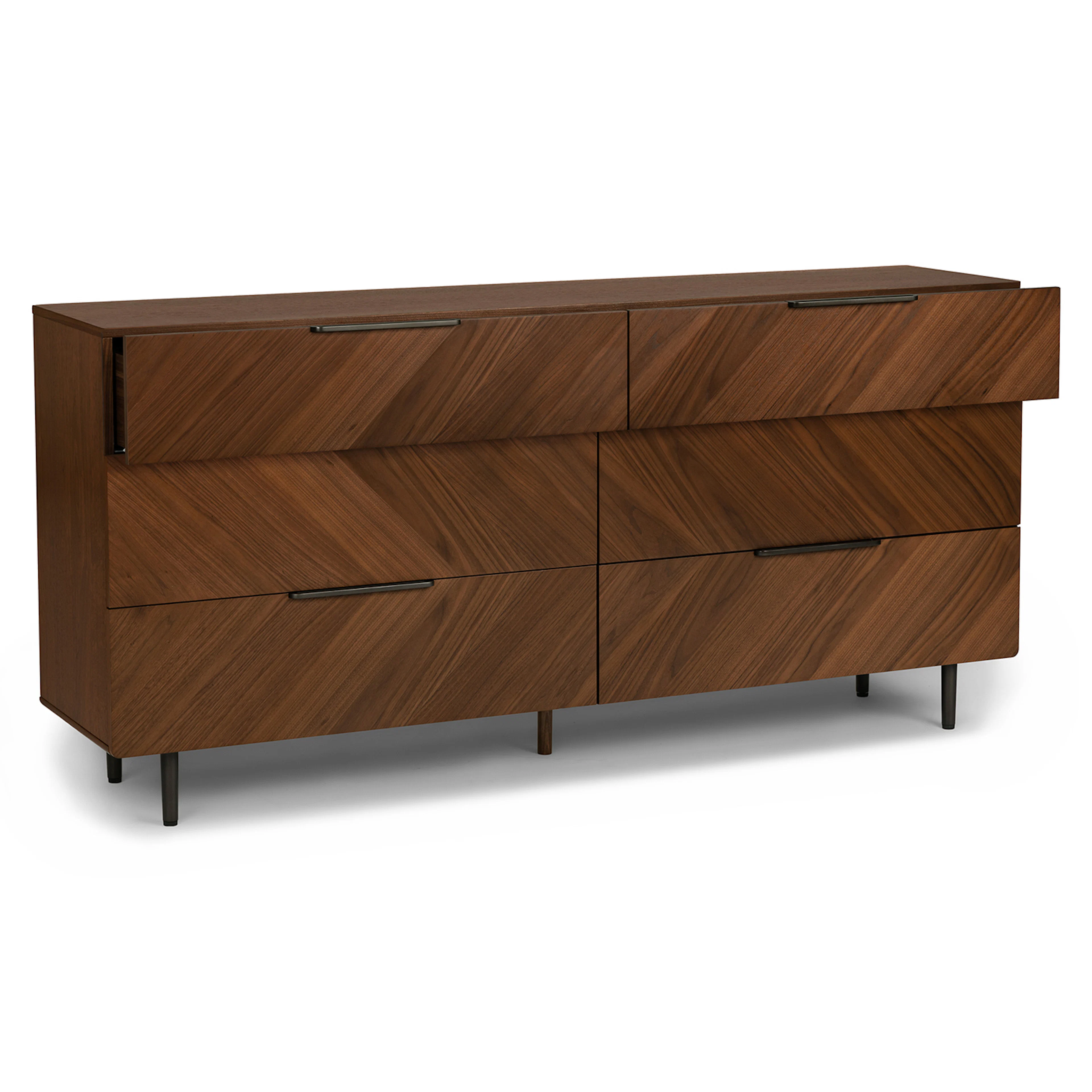Nera 6-Drawer Double Dresser - Walnut