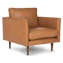 Burrard 32" Leather Lounge Chair - Bella Caramel