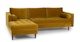 Sven Yarrow Gold Left Sectional Sofa - Gallery View 8 of 14.