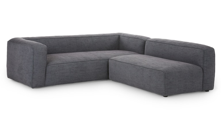 Cigar Melrose Blue Reversible Sectional - Primary View 1 of 11 (Open Fullscreen View).