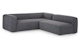 Cigar Melrose Blue Reversible Sectional - Gallery View 1 of 11.