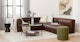 Cigar Rawhide Brown Reversible Sectional - Gallery View 2 of 12.