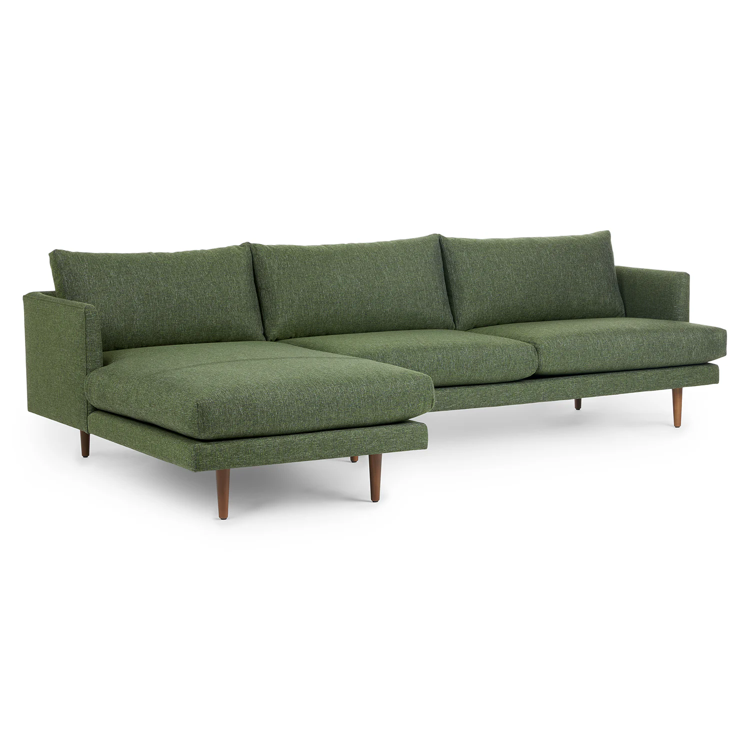 Burrard 112" Left Sectional Sofa - Forest Green
