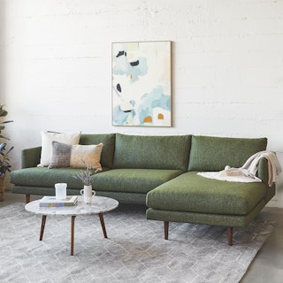 Burrard Forest Green Right Sectional