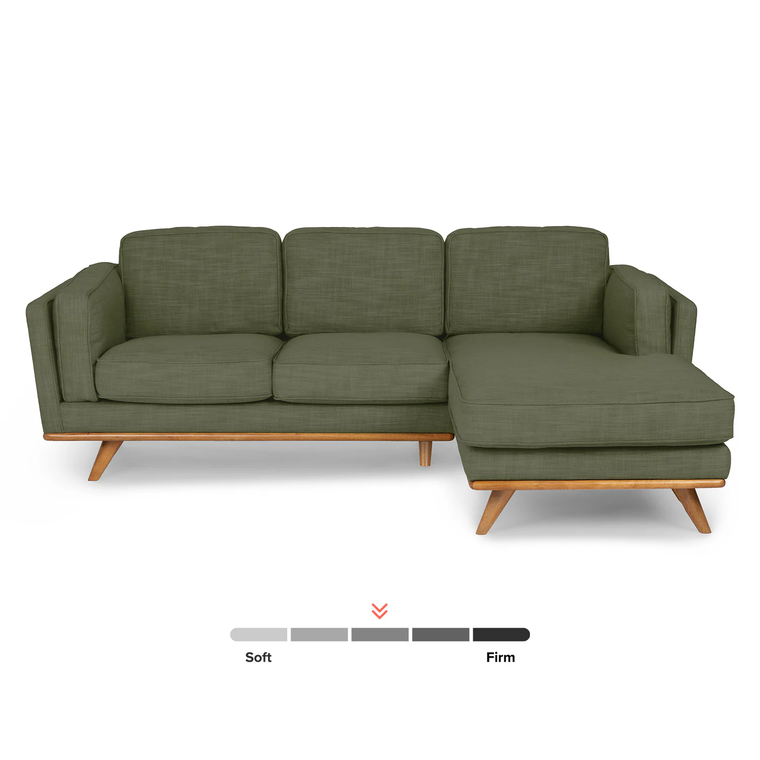 Timber 93" Right Sectional - Olio Green