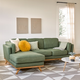 Timber Olio Green Left Sectional