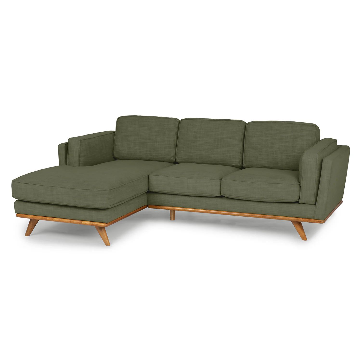 Timber 93" Left Sectional Sofa - Olio Green | Durable Comfort