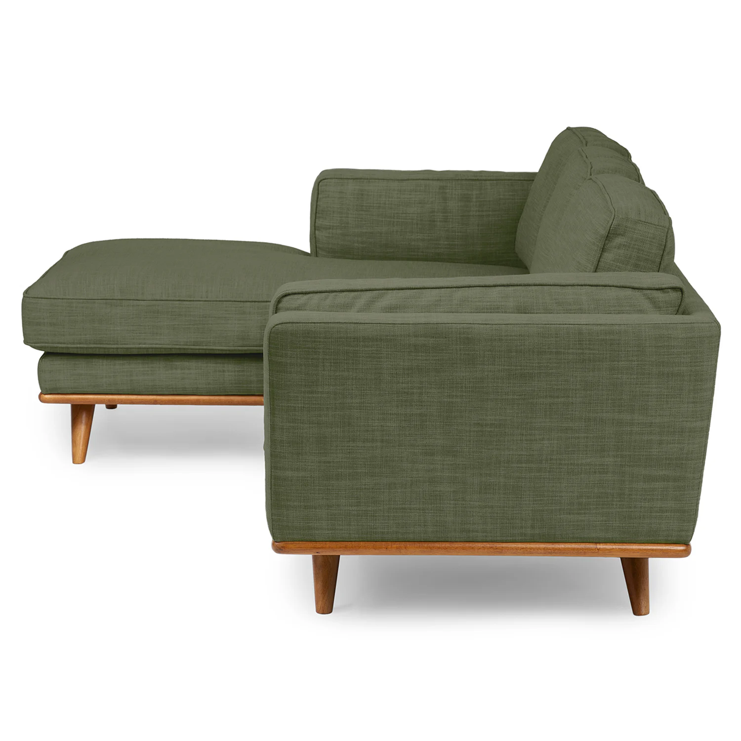 Timber 93" Left Sectional Sofa - Olio Green | Durable Comfort