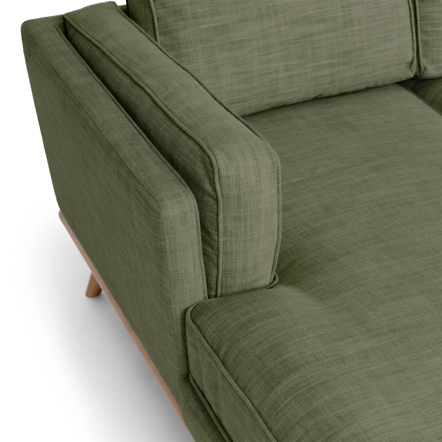 Timber 93" Left Sectional Sofa - Olio Green | Durable Comfort