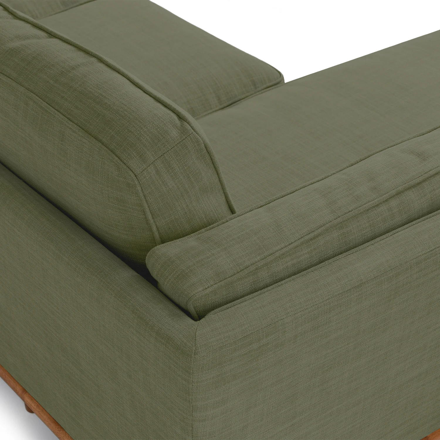 Timber 93" Left Sectional Sofa - Olio Green | Durable Comfort