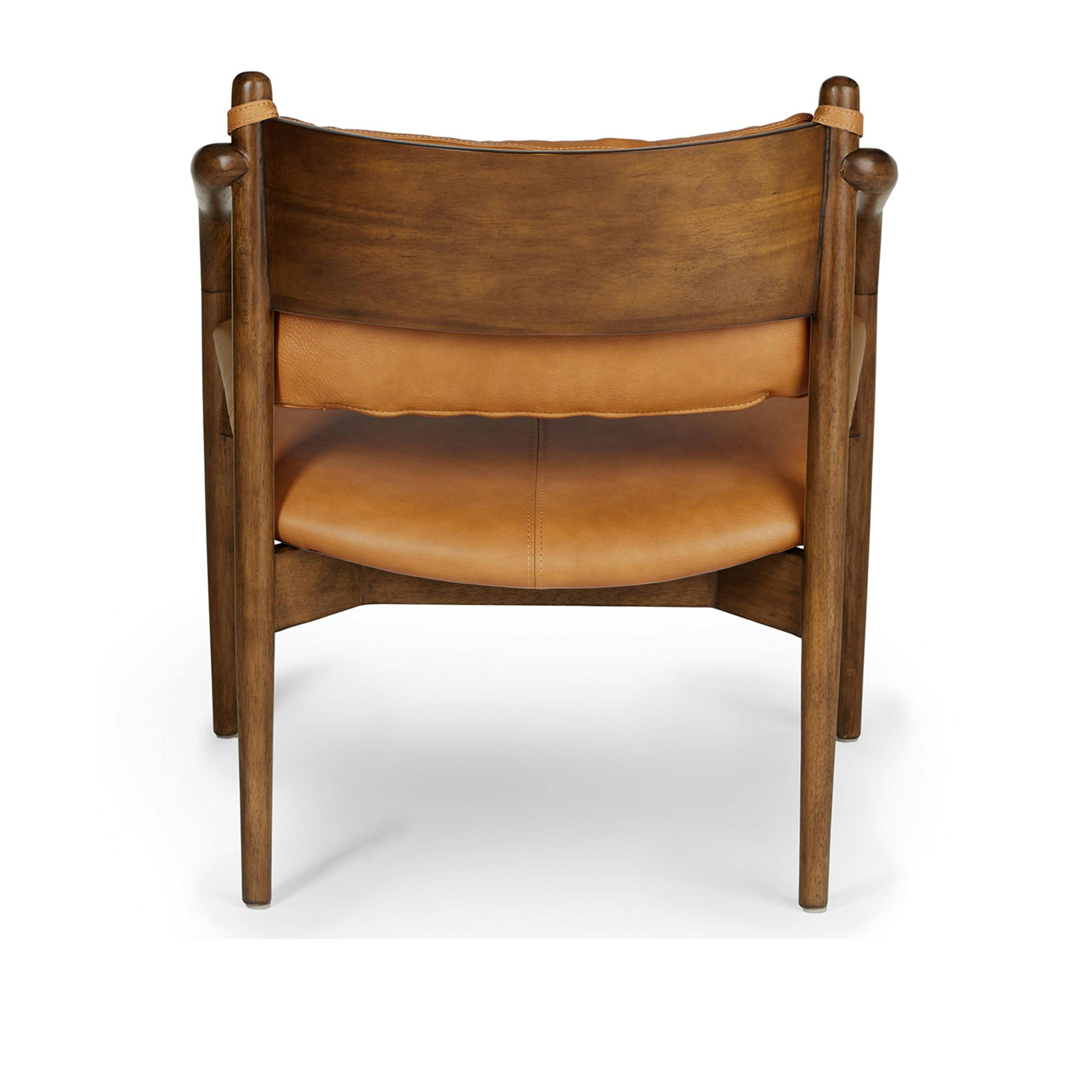 Light Walnut & Teres Tan Leather Lounge Chair | Lento | Article