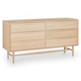 Lenia 6-Drawer Double Dresser - White Oak