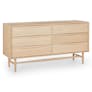 Lenia 6-Drawer Double Dresser - White Oak