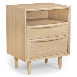 Lenia 2-Drawer Nightstand - White Oak