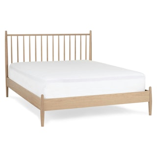 Lenia Queen Bed - White Oak