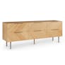 Nera 6-Drawer Low Triple Dresser - Oak