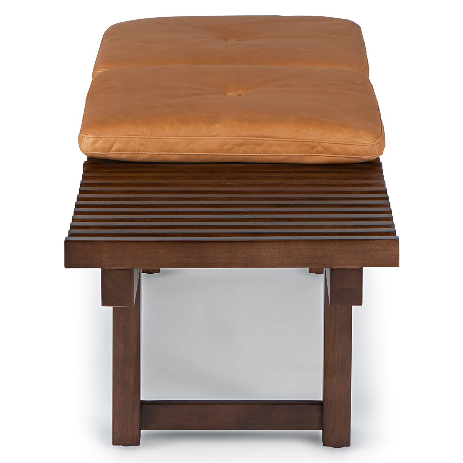 Ripa 59" Leather Bench - Charme Tan | Stylish Seating