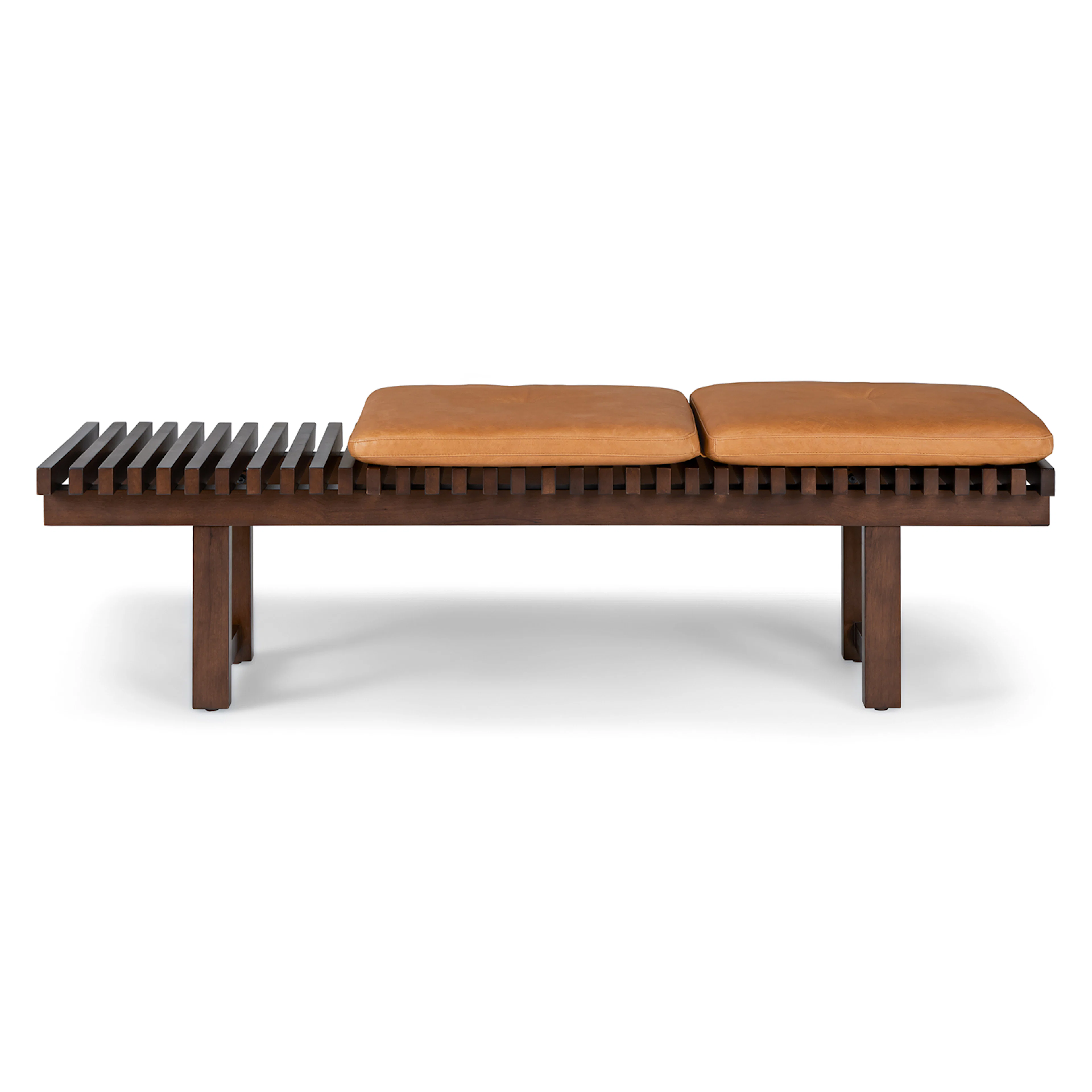 Ripa 59" Leather Bench - Charme Tan | Stylish Seating
