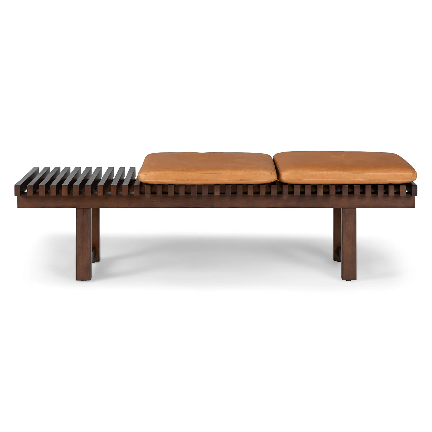 Ripa 59" Leather Bench - Charme Tan | Stylish Seating