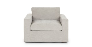 Alzey Whistle Gray Slipcover Lounge Chair