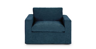 Alzey Dash Blue Slipcover Lounge Chair