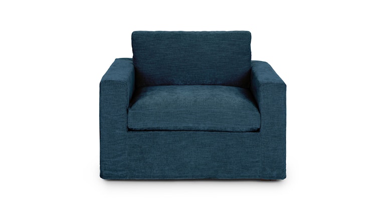 Alzey Dash Blue Slipcover Lounge Chair - Primary View 1 of 11 (Open Fullscreen View).