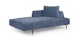 Divan Calypso Blue Right Daybed - Gallery View 1 of 11.