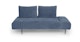 Divan Calypso Blue Right Daybed - Gallery View 2 of 11.