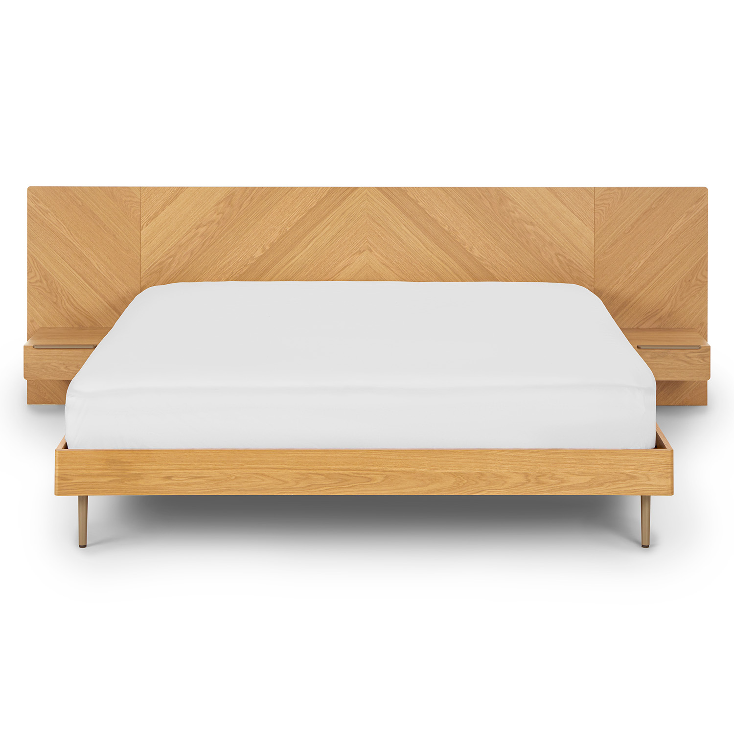 Nera Oak King Bed with Nightstands