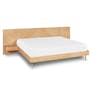 Nera King Low Profile Bed with Nightstands Set - Oak