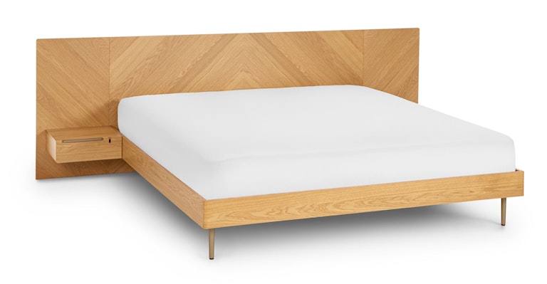 Nera Oak King Bed with Nightstands - Primary View 1 of 16 (Open Fullscreen View).
