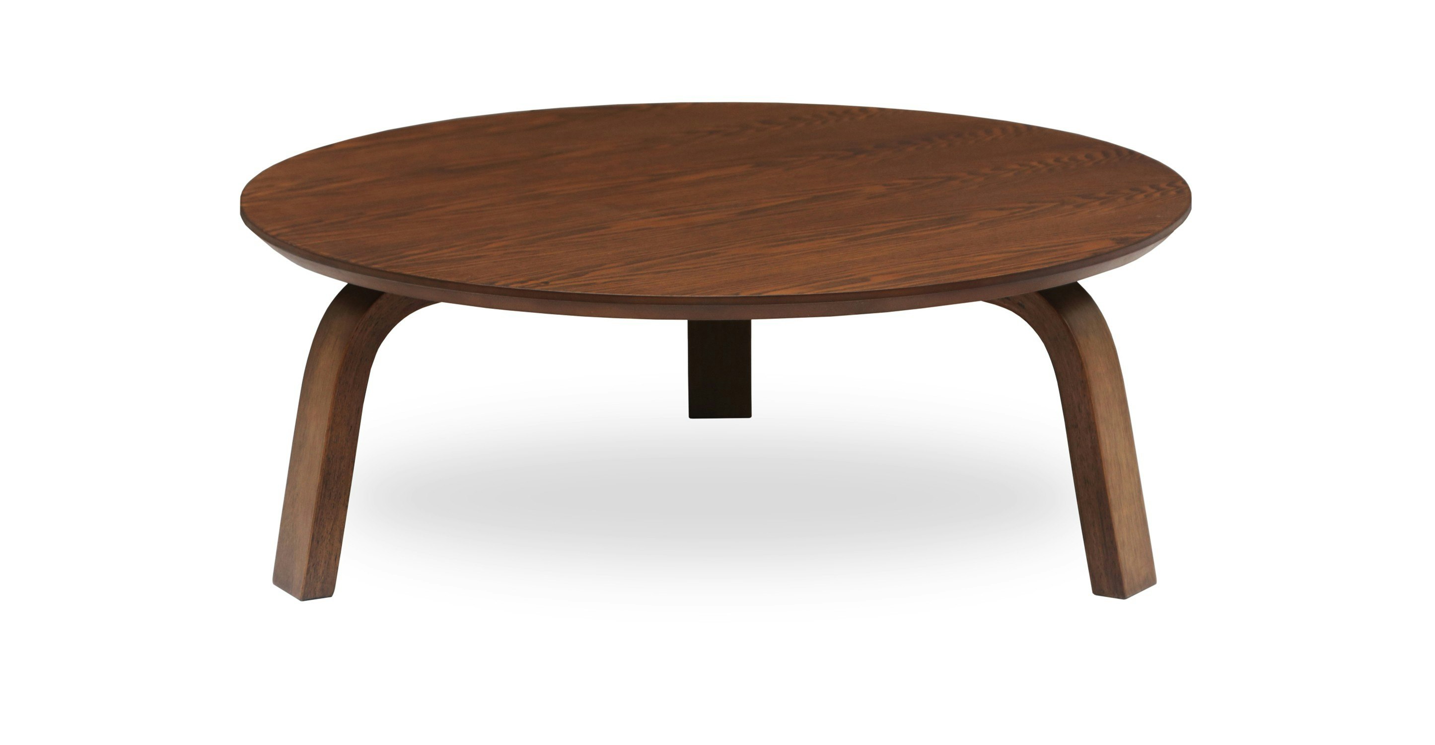 Nes Cocoa Wood Round Coffee Table - Coffee Tables - Article | Modern