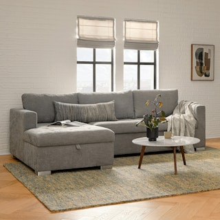 Soma 105" Left Sleeper Sectional - Dawn Gray