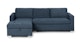 Soma Midnight Blue Left Sleeper Sectional - Gallery View 1 of 13.
