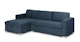 Soma Midnight Blue Left Sofa Bed - Gallery View 4 of 13.