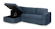 Soma Midnight Blue Left Sofa Bed - Gallery View 5 of 13.
